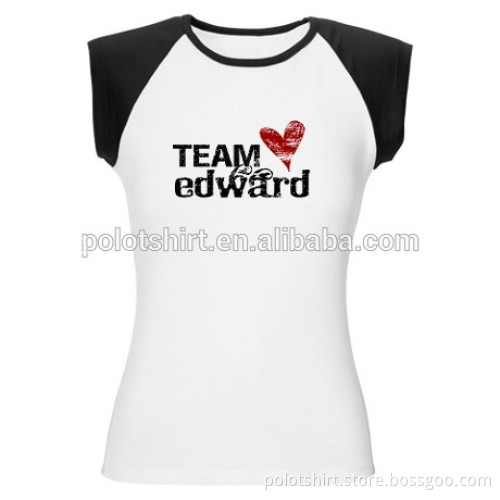 Crew neck printing high quality woman t-shirt